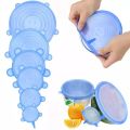 6 Pcs Set Reusable Silicon cover Food Wrap. 