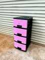 Drawer 4 in 1 baby drawer bed side cupboard storage box wardrobe multi color blue pink. 