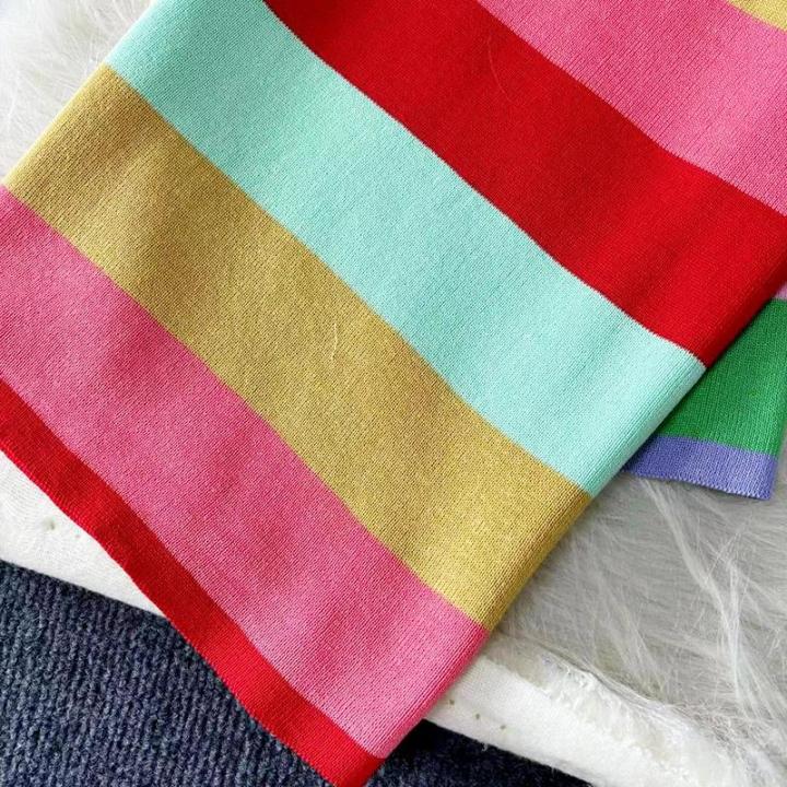 Rainbow%20Chic%20Fashion%20Wrap%20Hips%20Midi%20Dress%20Women%20Y2K%20Strip%20Knitted%20Bodycon%20Summer%20Dress%20Streetwear%20Ladies%20Outfits%20Sundress%20-%20Image%205