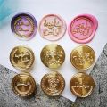 Personalized Seal Eign Customize Arabic Wedding Name Custom Image Wood Letterretro Stamp Logo Sealing Wax Language Invitation(Seal With 10 Wax). 