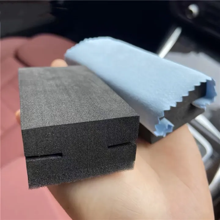New Black Opening Style Anti-drop Design Car Ceramic Coating Dressing Applicator Auto Glass Paint Nano-Coat Sponge Pad HENGLI