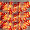 1.5/3M LED Pumpkin Maple Leaves Light String 10/20Leds Garland Autumn Battery Fairy Lamps Halloween Thanksgiving Decorations 1Pcs. 