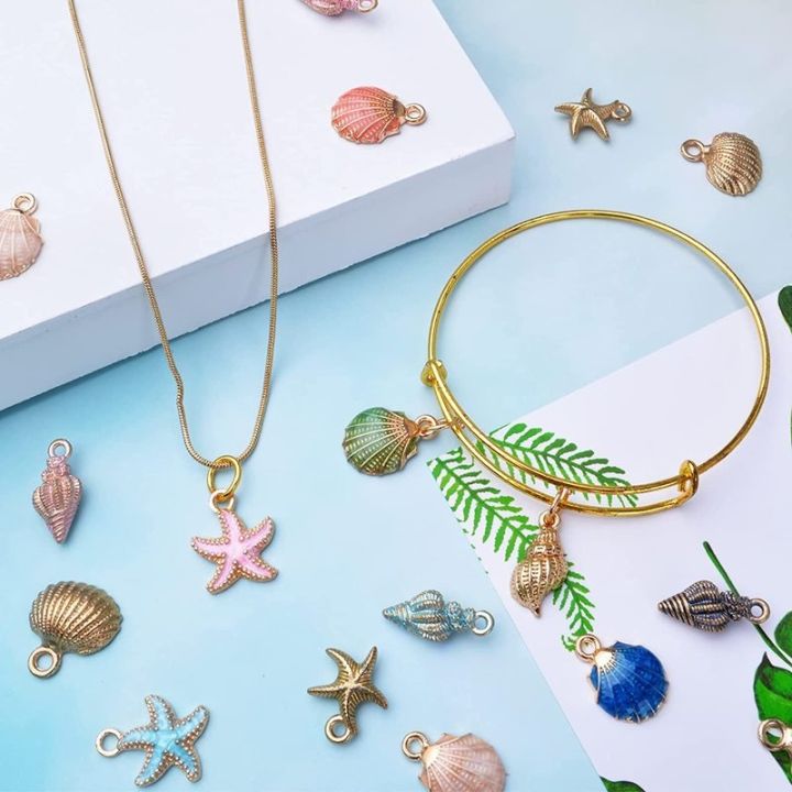 13Pcs/set%20Conch%20Seashell%20Enamel%20Charms%20Pendants%20-DIY%20Bracelet%20Necklace%20Handmade%20Jewelry%20Making%20Accessories%20-%20Image%203