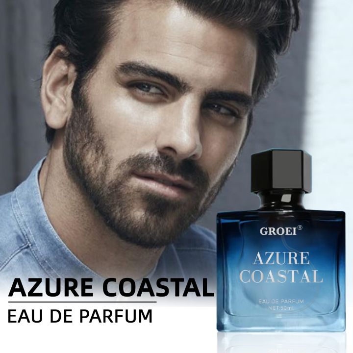 【Ready Stock+Fast Shipping】GROET Azure Coastal Perfume 50ml - Pampabango para sa Lalaki | Fresh at Long-Lasting | May Bergamot at Saffron | Libreng Shipping COD