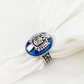 Vampire Diaries Ring Anillos Salvatore Damon Reborn Daylight Ring Aneis Stefan Family Vintage Fashion Punk Blue Enamel For Men. 