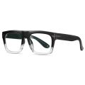 Mens Oversized Computer Glasses Thick-Rimmed Eyewear Square Frame. 