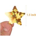 Large Holographic Gold Star Stickers 500 Pcs Shiny Sparkle Star Adhesive per Roll Reward Foil Labels for Home, School, Bar, DIY and Office Decoration. 