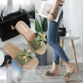 Slippers for Women in Summer2023New Fashion Korean Style Home Non-Slip Girls Indoor Bath Students Shower Soft Bottom. 