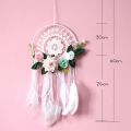 Dream Catcher DIY Decorative Pendant Flower Dream Catcher Wall Hanging Decoration Wedding Decor Dreamy Girl Room Decoration Gift. 
