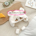Lovely Winter Baby Bear Hats Soft Outdoor Newborn Bonnet Hats Ear Protection Fleece Wool Boys Girls Beanie Cap Kids. 