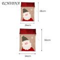 Soft Fabric Gift Bag Christmas Gift Bag Festive Drawstring Candy Wrapping Bags with Snowman/elk/santa Claus Pattern High-quality Fabric Perfect Christmas Pendant Firm Embroidery Gift Bag. 