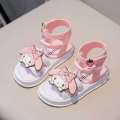 2024 Girls Purple Kuromi Cartoon Sandals Summer Internet Celebrity Childrens Outdoor Light soled Roman Princess Shoes. 