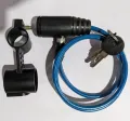 Bicycle MTB Wire Locks, Key / Password Chain and Cable Lock 1000mm Length 6/8MM Thickness with Holder, Anti-Theft Lock ACCESS Brand. 