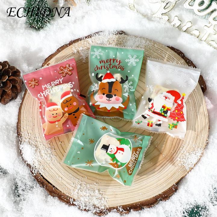 Decorative Holiday Gift Bags Christmas Candy Bag Set Festive Santa