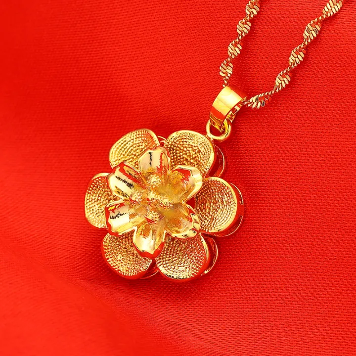 24K%20Gold%20Jewelry%20Gold%20accessories%20Matte%20Big%20Flower%20Pendant%20Women's%20Pendant%20Accessories%20-%20Image%202