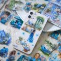 20 pcs/pack New Die-cut Sticker Book Floating Light Shallow Dream Series PET Theme Handbook Sticker Retro Girl Character Scrapbooking Stickers DIY Diary Album. 