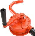 Rotary Barrel Pump, Red and Black, Oil Transfer Hand Pump. 