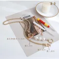 Applicable To Coach Pencil Case DIY Replacement and Transformation of Pearl Chain Accessories of Armpit Bag Gucci Small Cylinder Bag Modified Shoulder Strap Handbag Belt Replaceable Bag Accessories 73cm. 