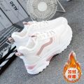 Breathable White Shoes for Women Spring and Summer New Korean Style Clunky Sneakers Women's All-Matching Sneakers for Girls Platform Shoes. 