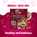 Oateo Muesli Mad Mix – 400g – 30% Extra Fruits, Nuts & Seeds – High Fiber & Protein – No Added Sugar. 