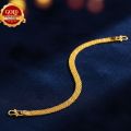 Gold Flat Bismark Bracelet Chain Stylish Golden Men Designs Guaranteed Love Necklace Plated Stylish Boy Design Gift TR-MB. 