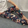 Summer Artificial Cotton Men's Trousers Cotton Silk Large Size Home Pants Thailand Travel Beach Pants Loose plus Size Pajamas Thin. 