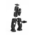 Multi-functional Super Clamp Aluminum Alloy with Dual 360° Rotatable Ballhead 1/4 Inch Screw Connection 1/4 Inch & 3/8 Inch Threads 1.5kg Load Bearing. 