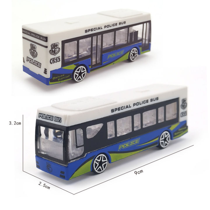 Die Cast Alloy Bus Model Vehicle Metal Toy for Kids 1:64 Scale