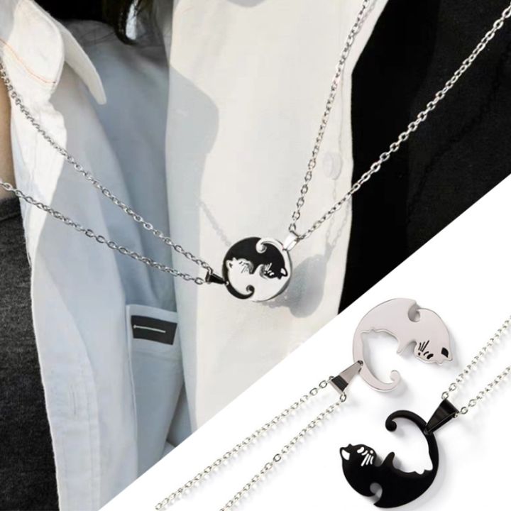 Black%20White%20Cute%20Couple%20Necklaces%20Good%20Luck%20Heart%20Pendant%20Necklace%20for%20Best%20Friends%20Gift%20Jewelry%20-%20Image%205