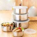 5-Piece Fresh Box Set - Stainless Steel Food Storage Containers for Fresh and Convenient Food Preservation. 