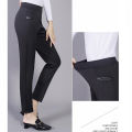 Women hin Pencil  Pants Soft Casual Pants Outer Wear Long Pants rousers High-waisted High Elasticity With Pocket Jogger Pants color:Navy blue  size:M [40-47.5 kg]. 