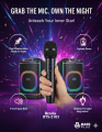 Brodu BTS-2103 8" Bluetooth Karaoke Speaker | Dual Wireless Microphones. 