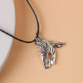 New League Legends Sheep Wolf Pendant Necklace Game LOL Kindred Eternal Hunters Rope Chain Necklace Couple Lover Valentine's Day Gif. 