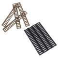 8 PCS Polymer Soft Easy Install Ladder Rubber Batten Trapezoid Wooden Ladder 18 Slots Black. 