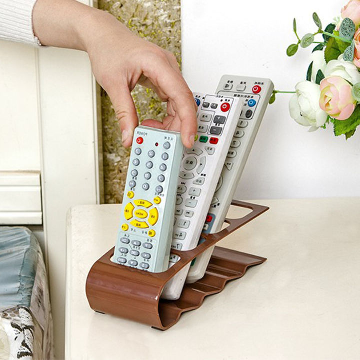 18x7cm%20Tv/dvd/vcr%20Organiser%204%20Frame%20Remote%20Control%20Storage%20Practical%20Mobile%20Phone%20Holder%20Stand%20Plastic%20White%20Organizer%20Case%20-%20Image%203