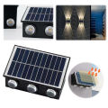 LED Outdoor Spot Rust Proof Solar Powered Fence Lights Wear Resist Sensor Sunlight for Decorating Garden Fences. 