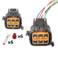 1 Set 6p Hp066-06021 Automobile Headlight Wire Cable Connector Car Starter Waterproof Plastic Housing Socket For Hyundai Kia. 