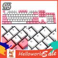 HelloWorld 104Pcs/Set Universal Double Color Key Cap Keycaps for Cherry Mechanical Keyboard. 