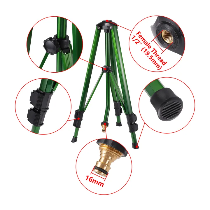 1/2"%20Garden%20Irrigation%20Stainless%20Steel%20Telescopic%20Tripod%20Height%20Adjustable%20Tripod%20Base%20With%2016mm%20Quick%20Connector%20-%20Image%203