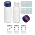 HPLC/ Pre-Slit Septa 2ml Autosampler Vial,200Pcs Screw Cap Clear Lab 9- 425 Sample Storage Container. 