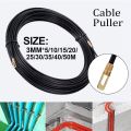 1Roll New 5/10/15/20/25/30M Cable Puller 3mm Electrician Spring Tape Wall Wire Lead Nylon Guide Push Puller Wiring Aid Tool. 