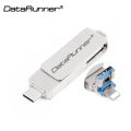 DataRunner OTG Drive 3 IN 1 USB A 3.0 Lightning Type C 32GB 64GB 128GB USB Pen Flash Memory Drive. 