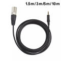 3.5mm Stereo Jack Plug to 3 Pin XLR Male Microphone Audio Cable Cord Adapter. 