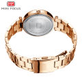 MINI FOCUS Stainless Steel Strap Watches for Women Waterproof Luxury Dress Quartz Wrist Watch Woman Lady Coffee Brown MF0189L. 