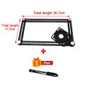 Aluminum Alloy Six-Sided Ruler Measuring Instrument Angle Tool Mechanism Slides Hole Drill Guide Tile Hole. 