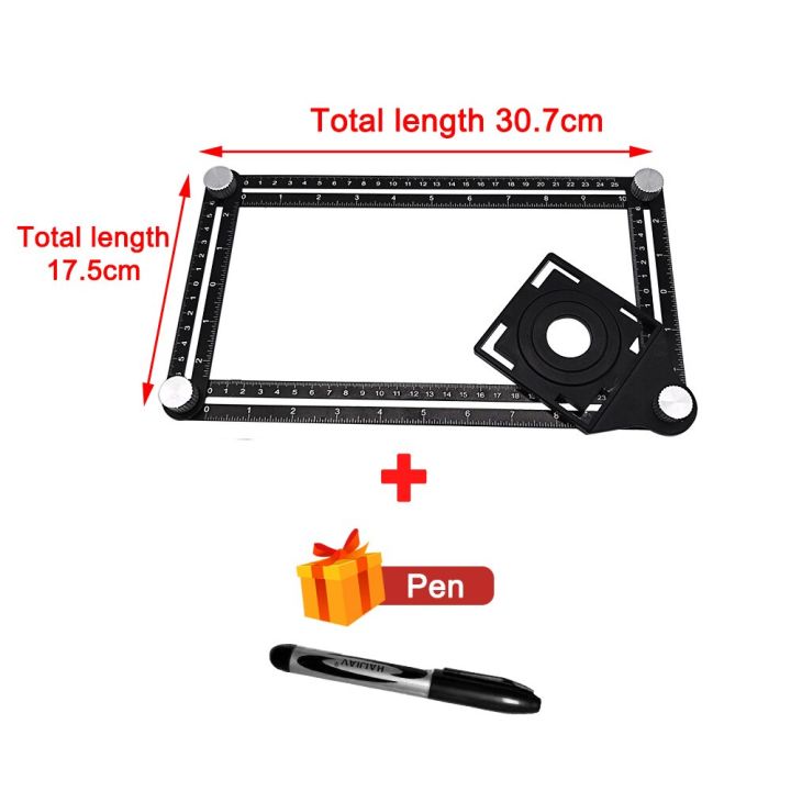 Aluminum%20Alloy%20Six-Sided%20Ruler%20Measuring%20Instrument%20Angle%20Tool%20Mechanism%20Slides%20Hole%20Drill%20Guide%20Tile%20Hole%20-%20Image%202