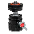 Mini Ball Head Tripod Head with Universal 1/4 Inch Screw Mounts for DSLR Cameras Flash Tripod Monopod Fill Light Easy Install Easy to Use. 
