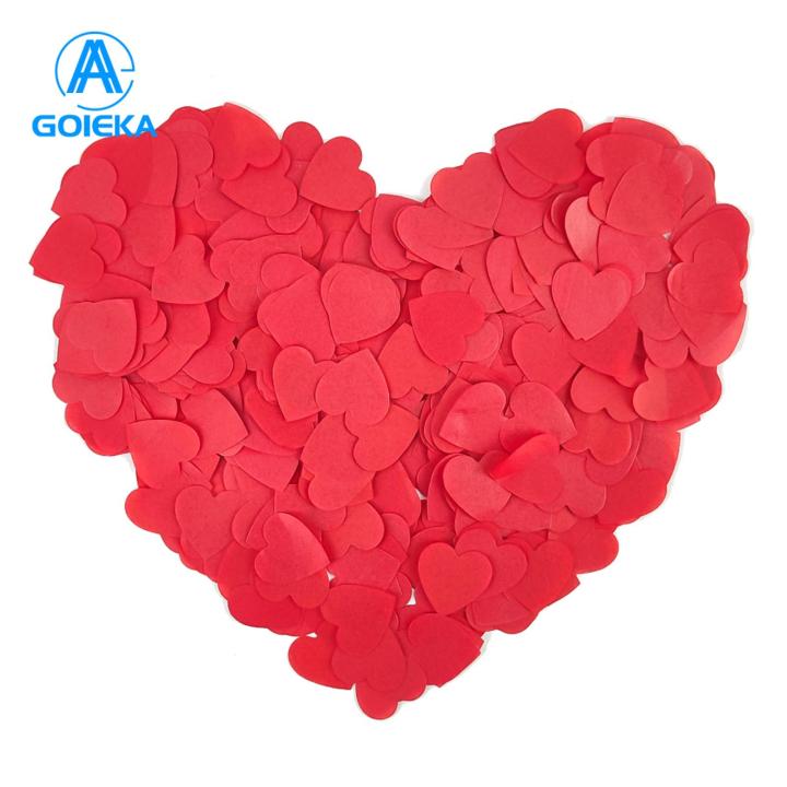 GOIKEA Heart Confetti for Weddings Romantic Heart Confetti for Valentine's Day Wedding Anniversary Red Pink Love Sprinkles 10g/20g/50g Options Colorful Party Confetti