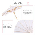 [pantorastar] White Color Paper Decorative Umbrella Parasol School Decor Photo Prop (30cm). 