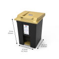 36L Paddle Bin Waste Bin Open Top Recycle Bin Kitchen Bin Trash Can Garbage Can Plastic Waste Bin with foot pedal Eco Friendly. 